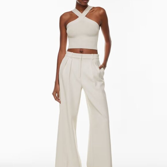 NWOT Aritzia BABATON Sculpt Criss Cross Tank BURGUNDY XS - Picture 3 of 10